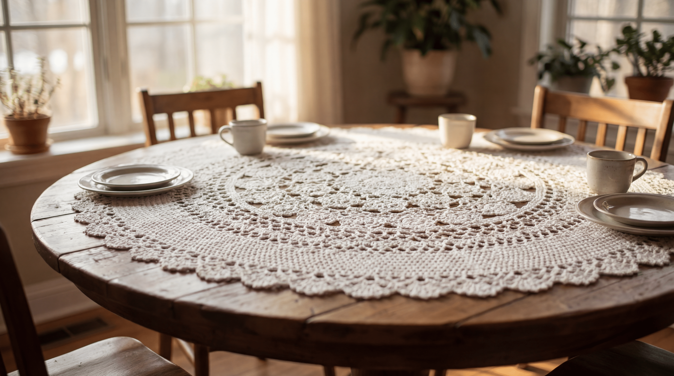 Toalhas de mesa de crochê: 19 gráficos simples e lindos para reproduzir