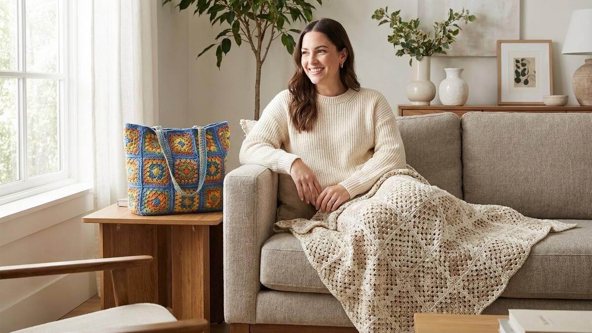Use squares de crochê para fazer acessórios e decorações apaixonantes