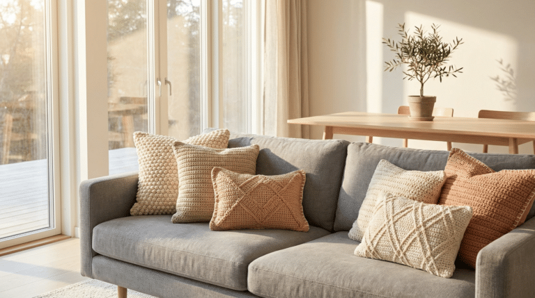 20 almofadas de crochê: tendências para renovar o visual da sua sala com conforto