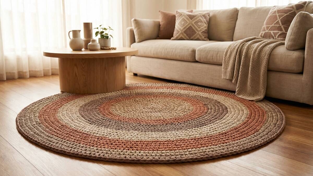Transforme a decoração da sua casa fazendo tapetes de crochê lindos