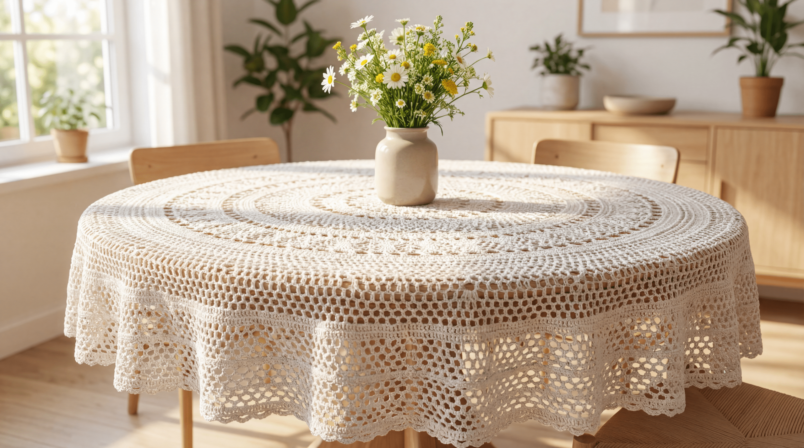 Toalhas de mesa em crochê: o guia definitivo para decorar com elegância