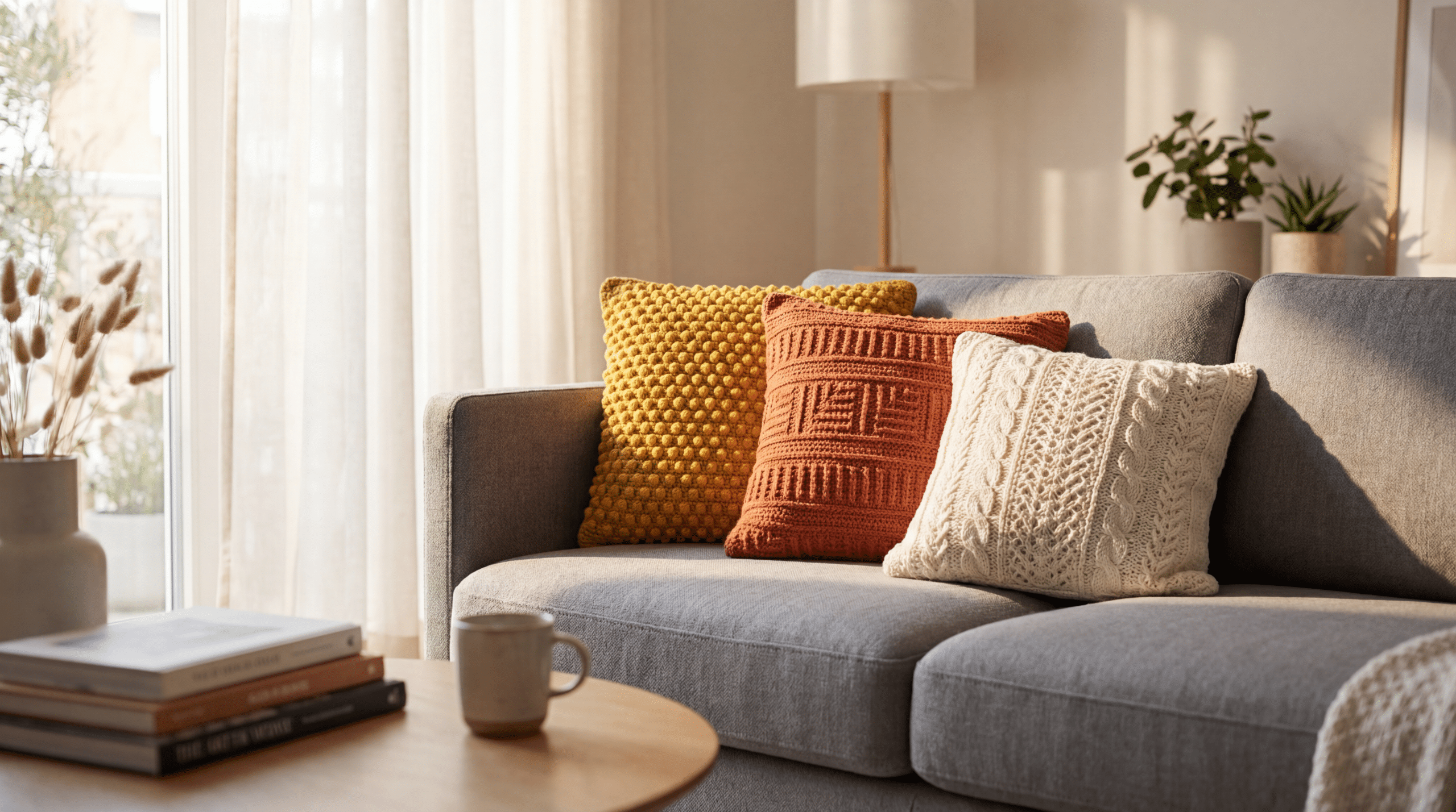 Almofadas em crochê moderno: como renovar a decoração + gráficos e vídeo aula