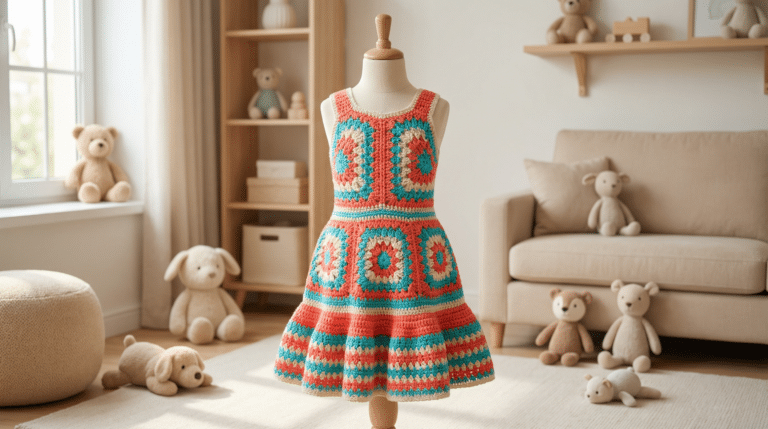 Crie peças únicas com 18 vestidos de crochê para meninas com gráficos
