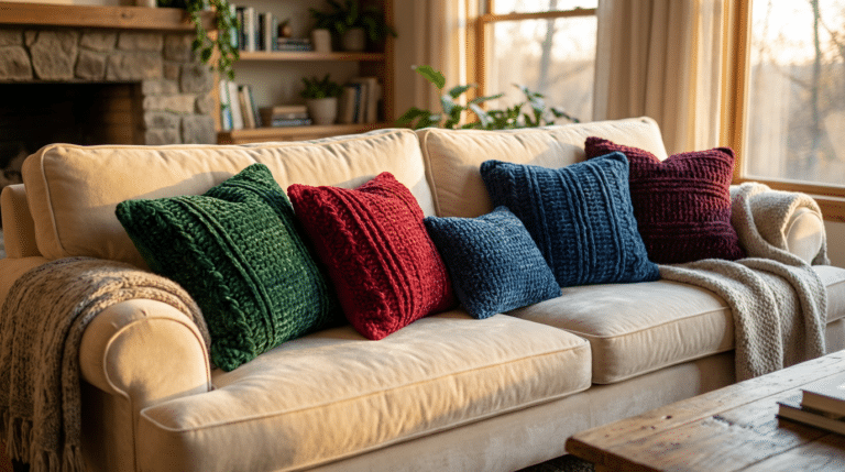 Almofadas de crochê: como transformar o conforto doméstico com texturas de luxo