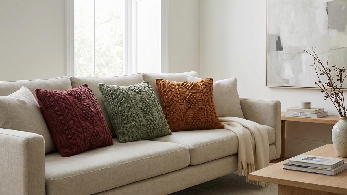 Leve requinte para a decoração com almofadas de crochê de luxo
