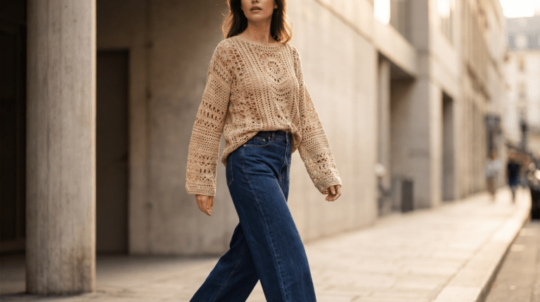 A força do vestuário artesanal: blusas tecidas à mão que elevam o visual cotidiano