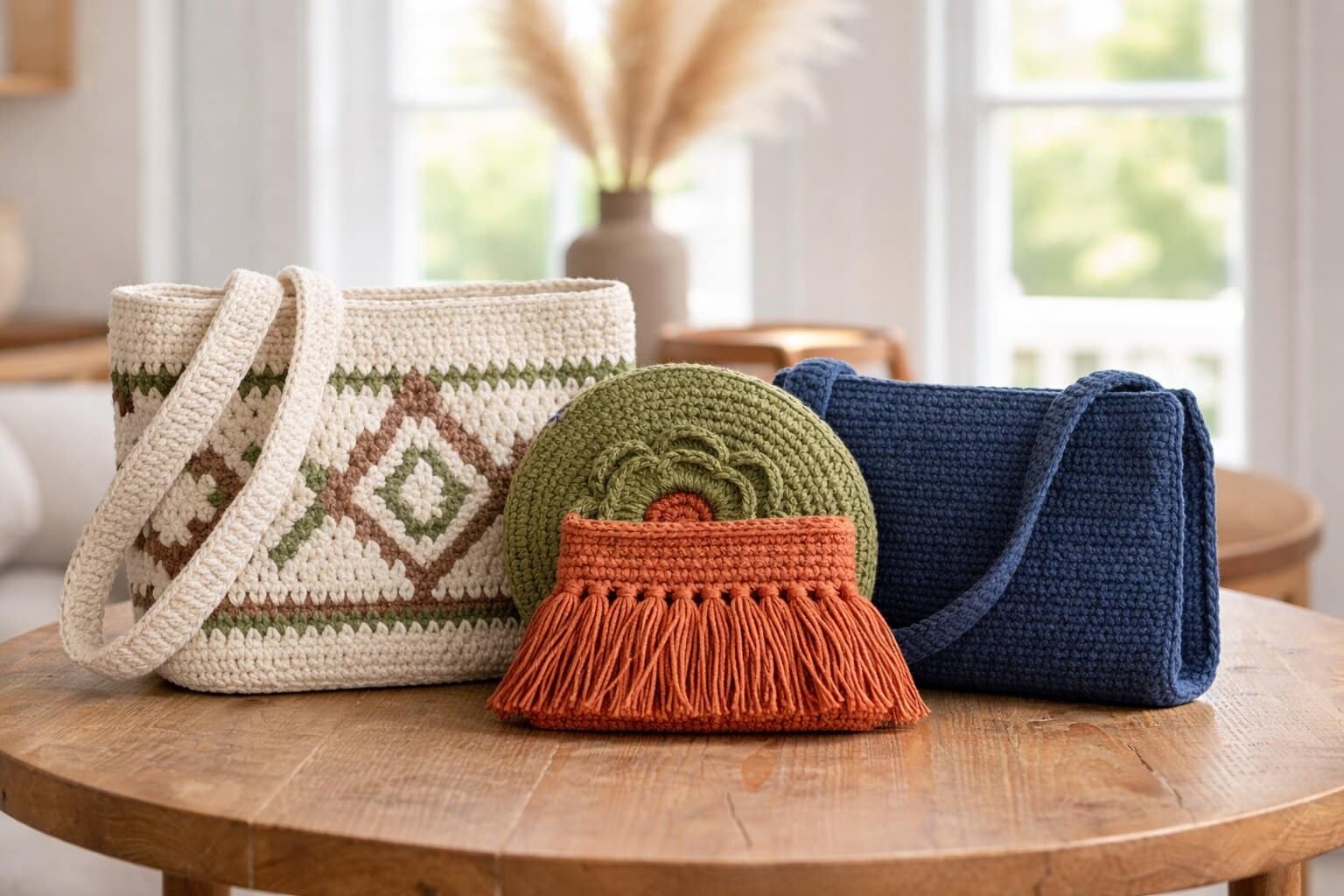 Bolsas de crochê funcionais para elevar o seu visual básico no dia a dia