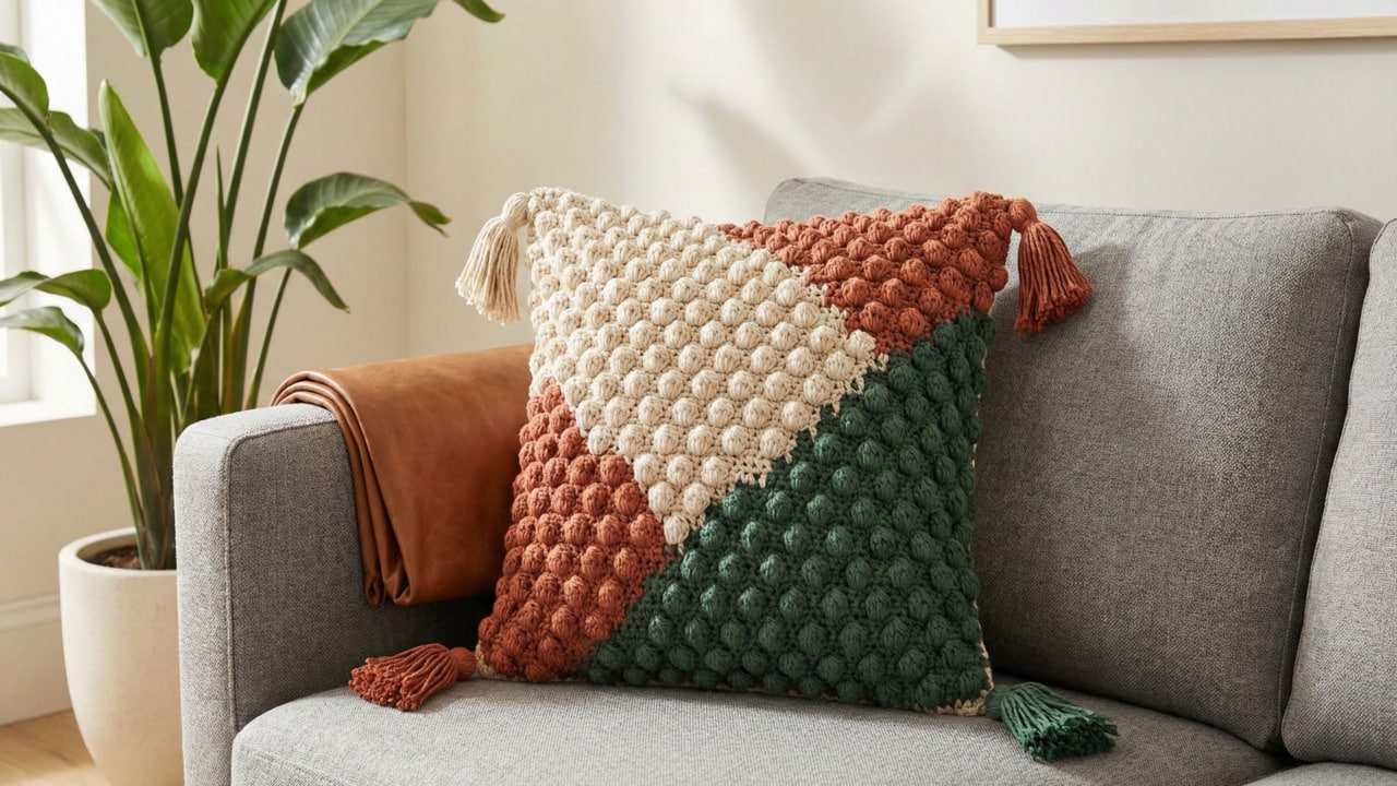 Almofadas em crochê moderno: como renovar a decoração + gráficos e vídeo aula