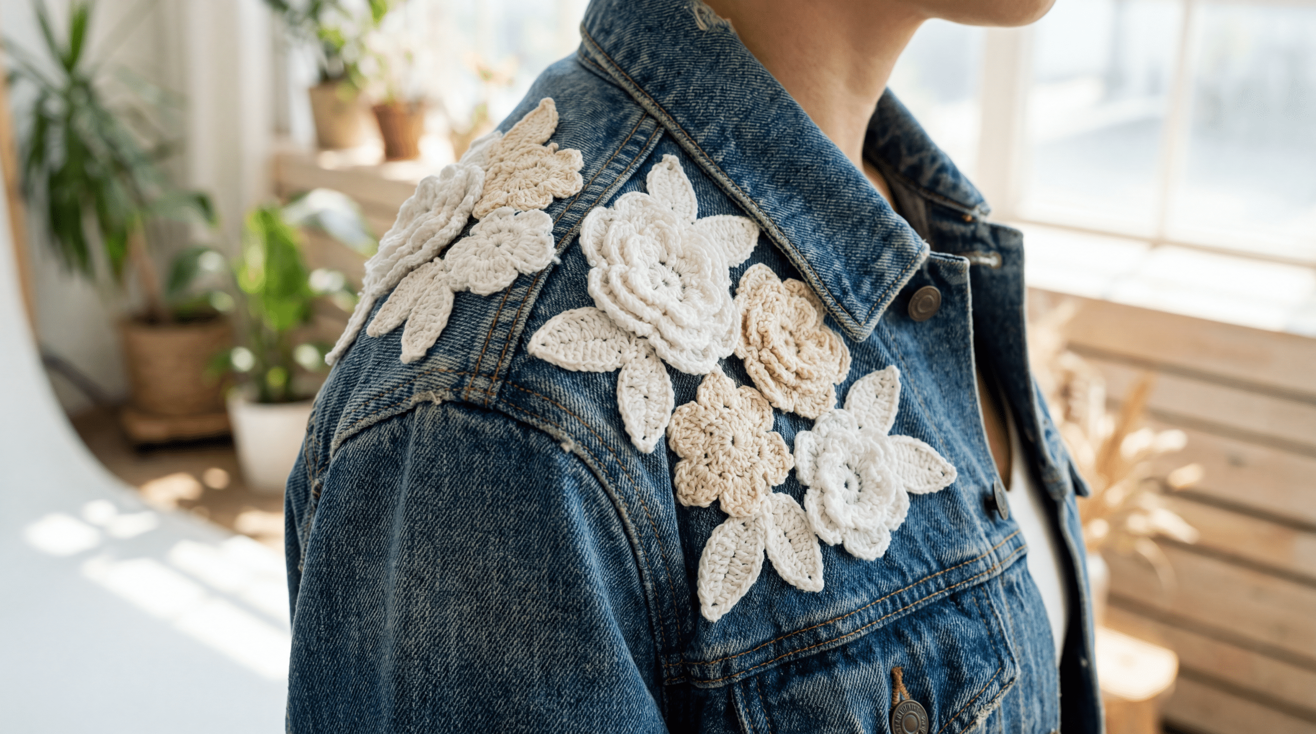 flores de croche para aplicação