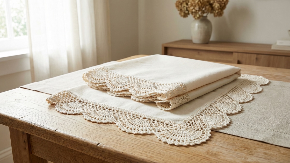 Dê um toque de elegância com acabamentos em bicos de crochê