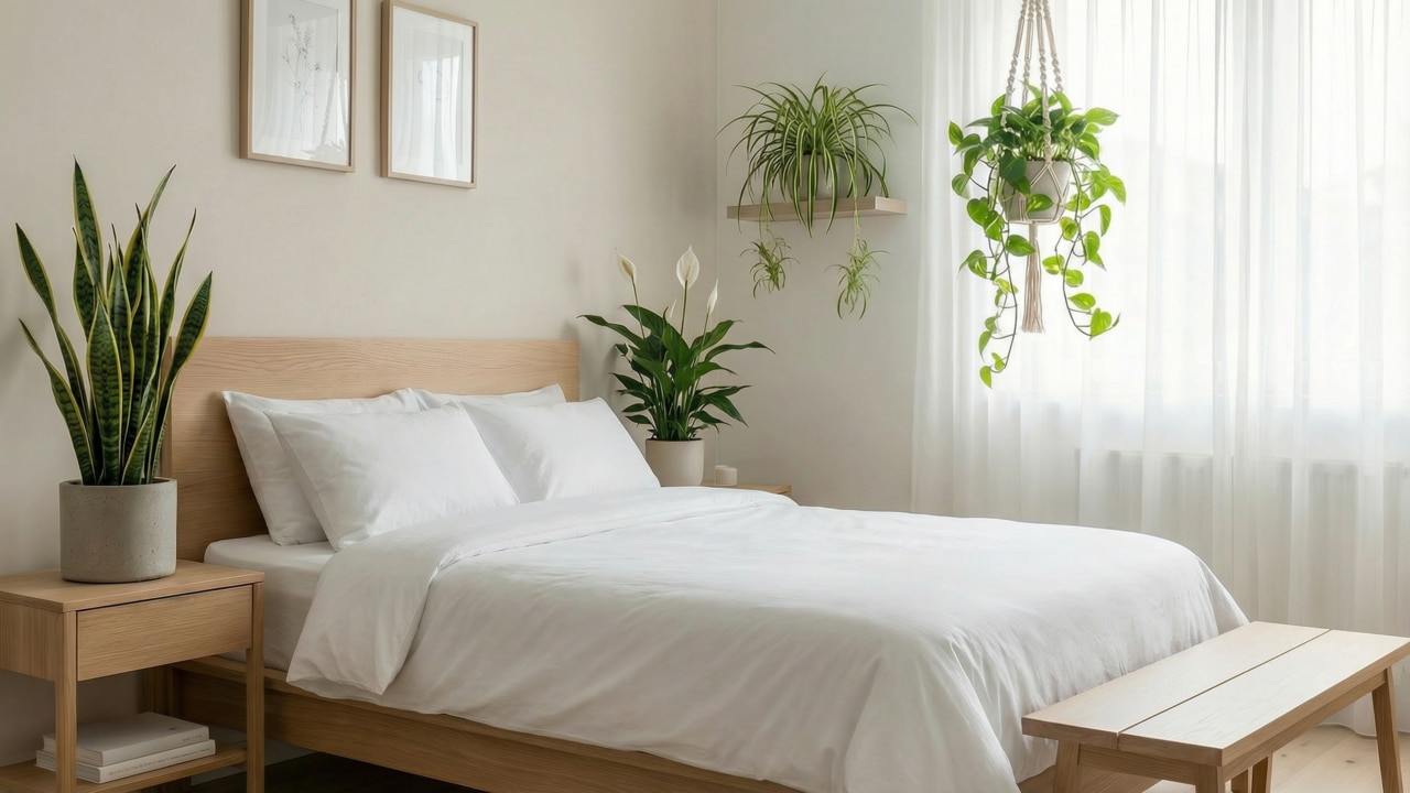 5 plantas que purificam o ar do quarto e sobrevivem sem sol direto