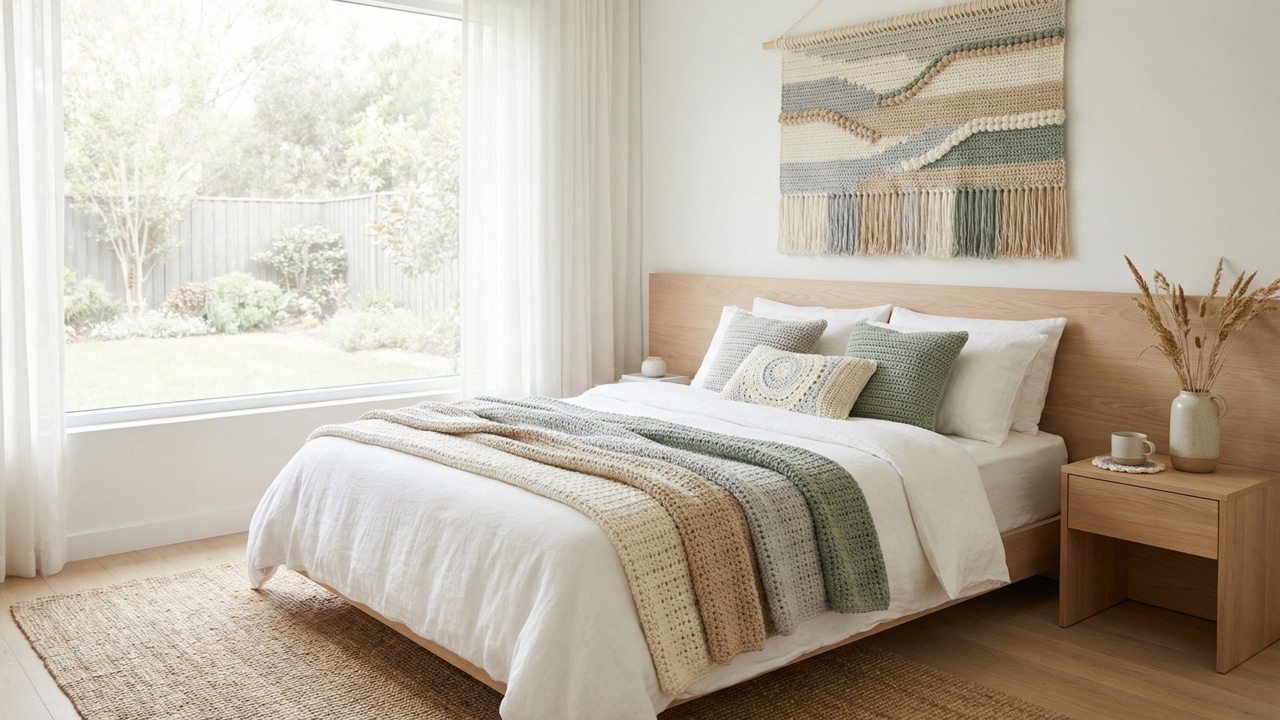 Cores de crochê para quarto escandinavo que trazem paz para o seu lar