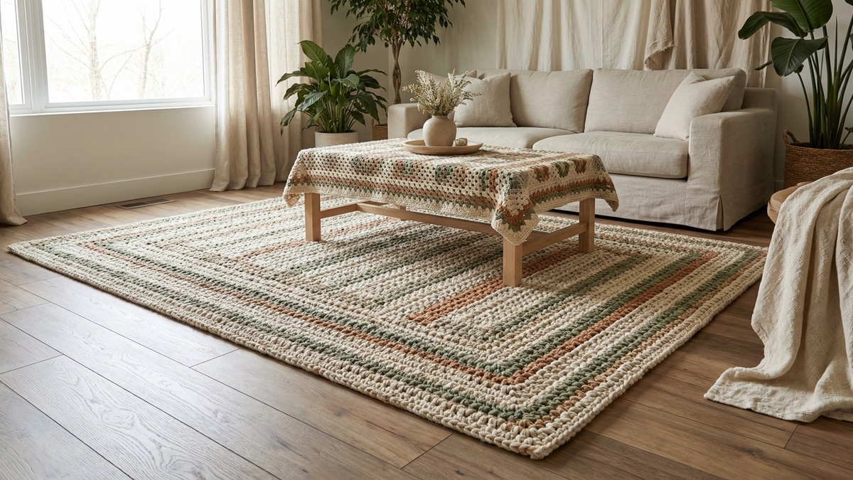 Veja modelos incríveis de tapetes e toalhas de crochê para a sua decoração