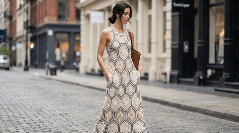 A arte de vestir o feito à mão: como os vestidos de linha elevam a autoexpressão e o conforto