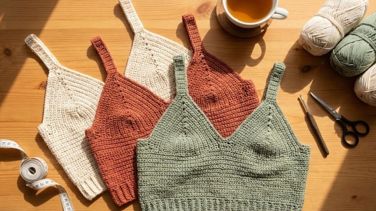 Cinco modelos de cropped de crochê fácil para iniciar seu primeiro projeto