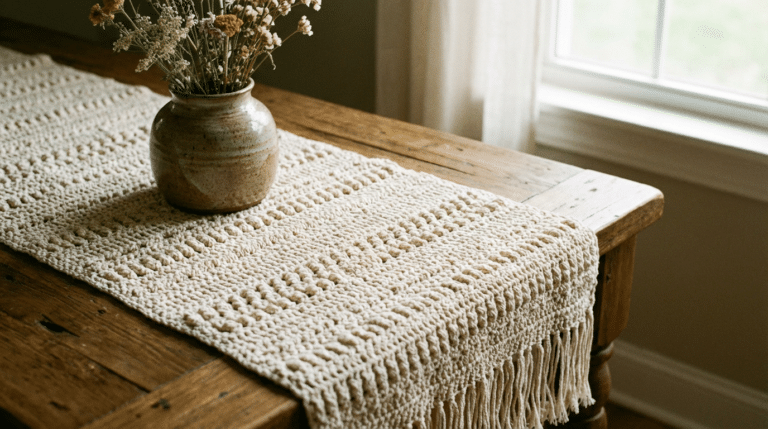 O segredo para usar caminho de mesa em crochê com elegância