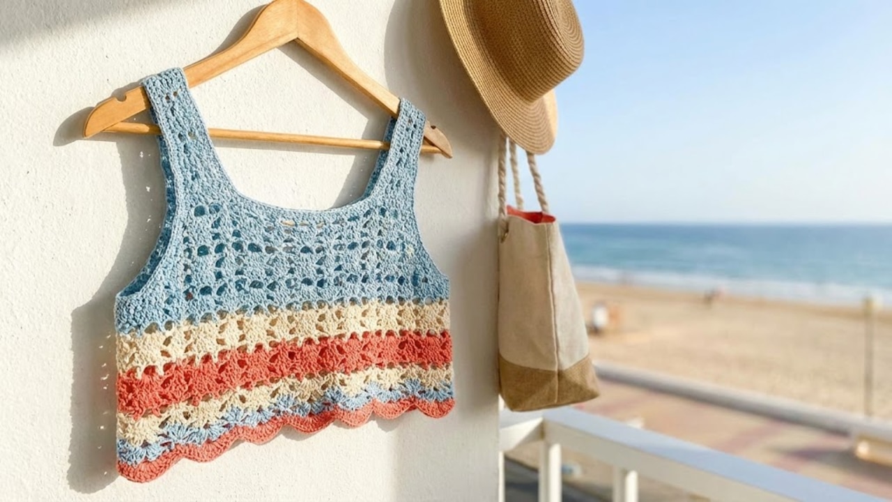 Blusas de crochê lindas e leves para manter o frescor no verão 2026