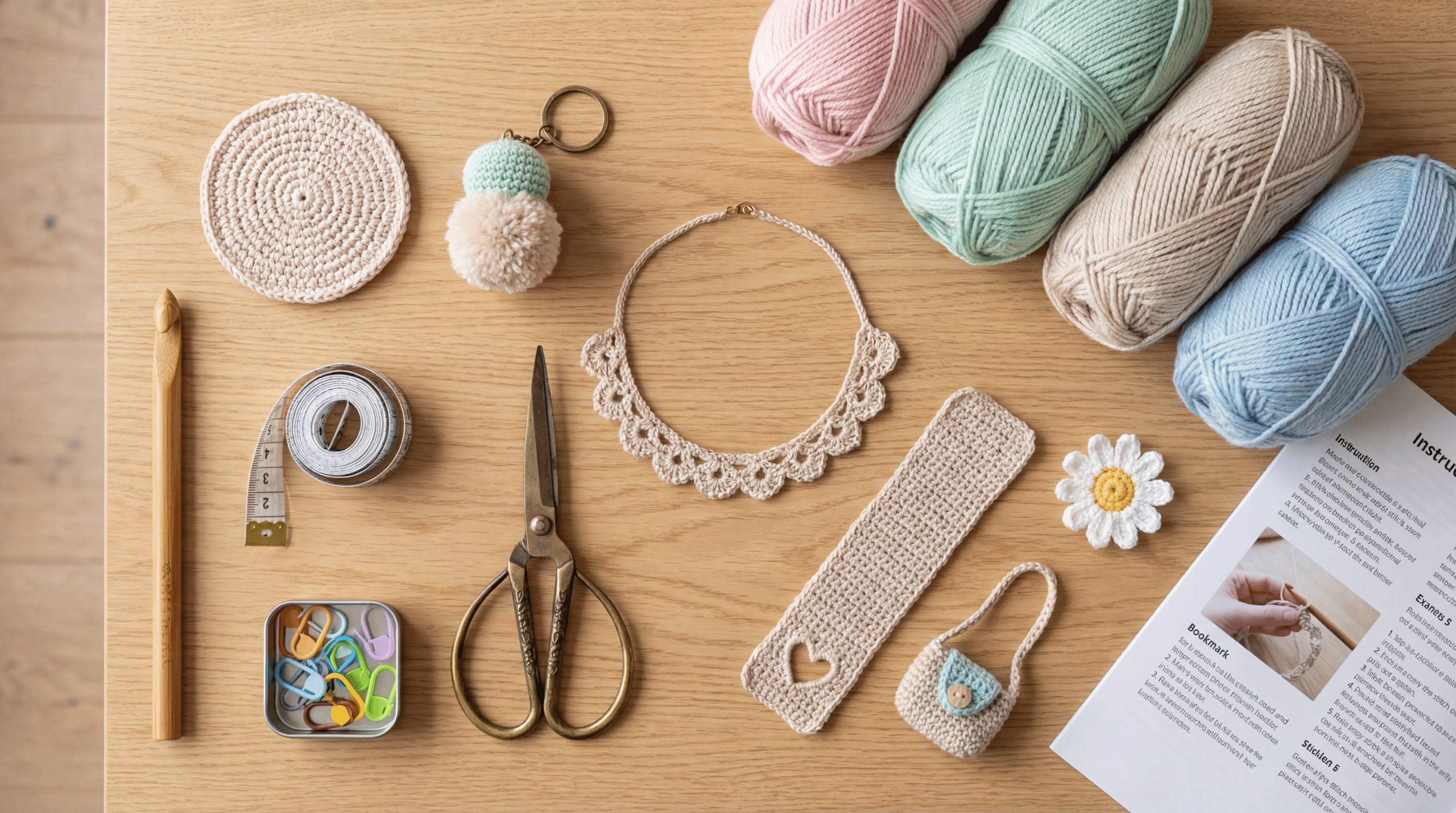 Flat Lay Kit Crochê Variado 1