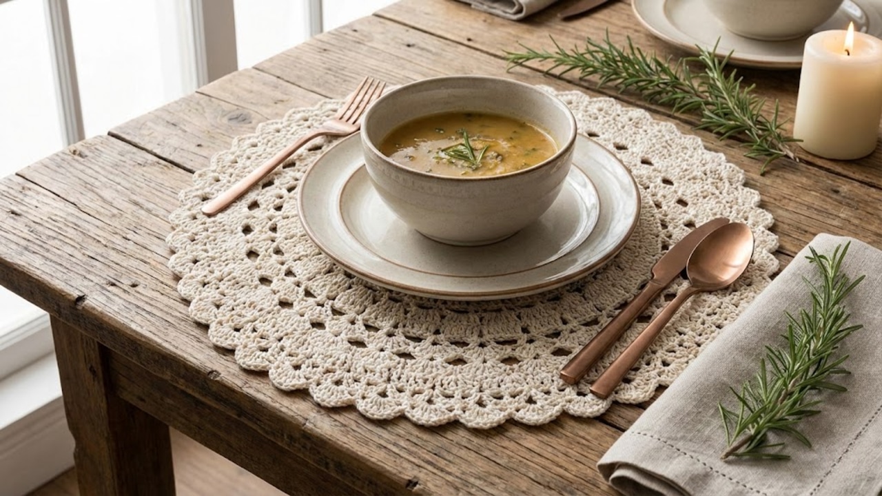 Sousplat de crochê fácil: veja lindos modelos com gráficos para sua mesa
