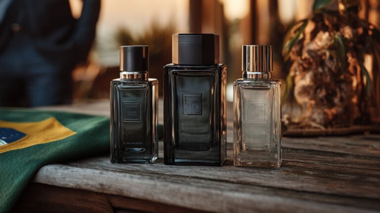 Frascos de perfumes genéricos (apenas para ilustrar o artigo) sobre uma mesa