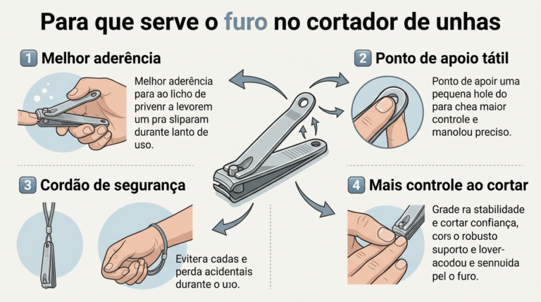 as 4 funções do cortador de unha