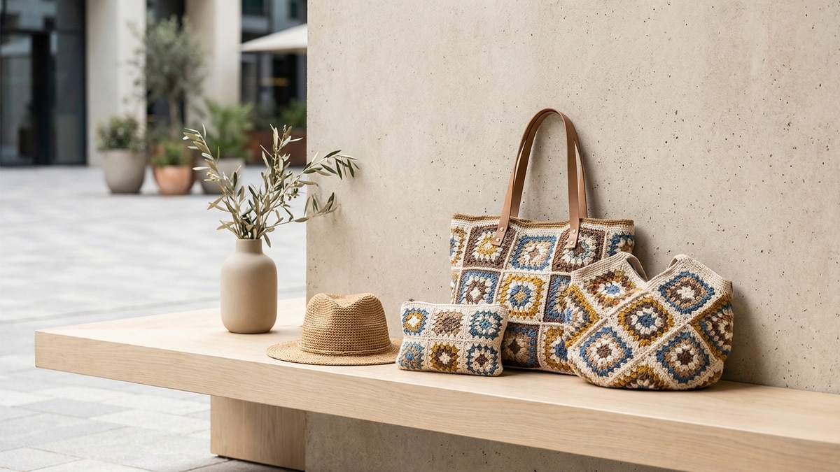 Renove os seus acessórios com 17 bolsas de crochê com squares criativas