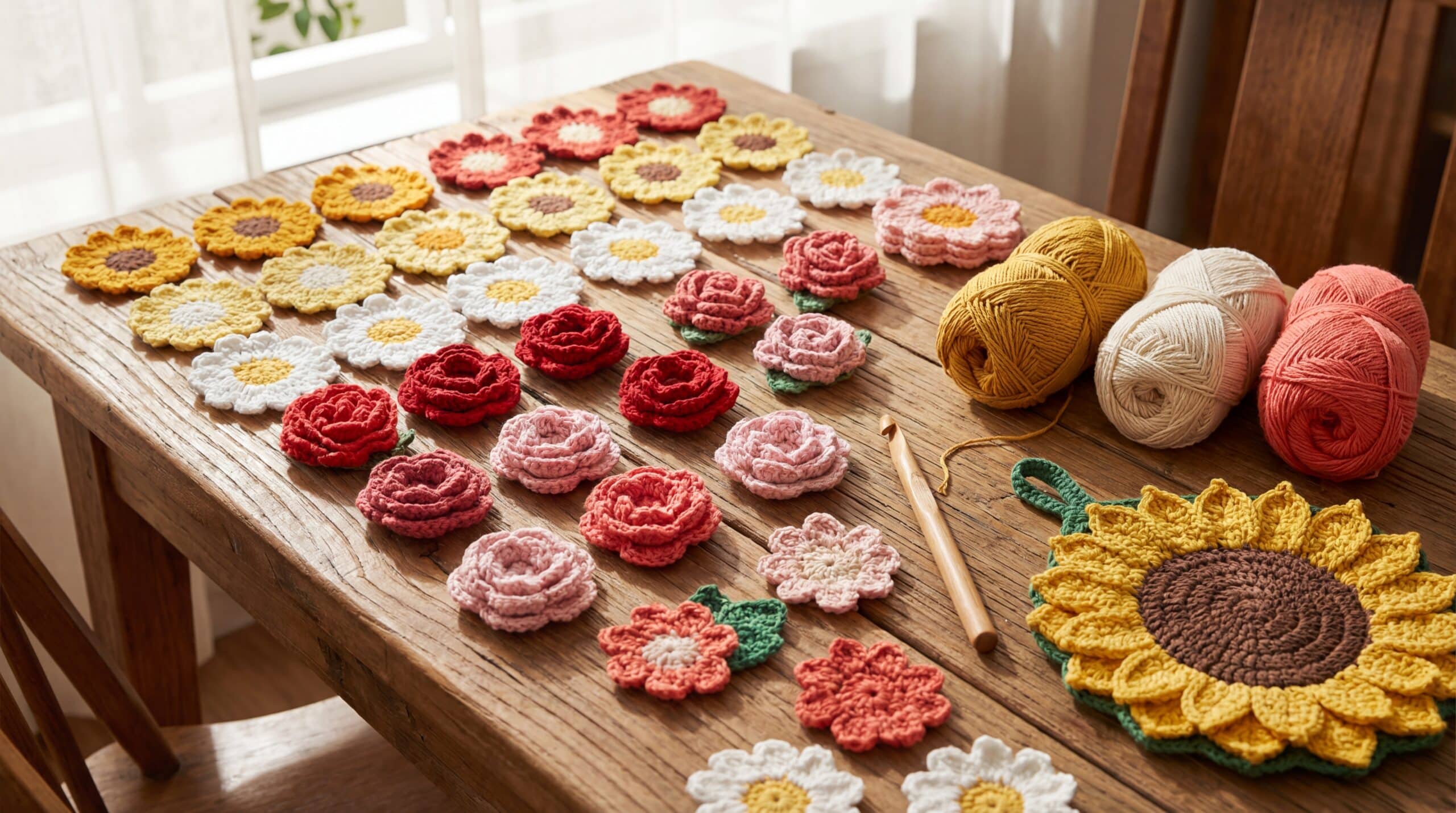Flores em crochê com gráficos: o segredo para valorizar qualquer projeto