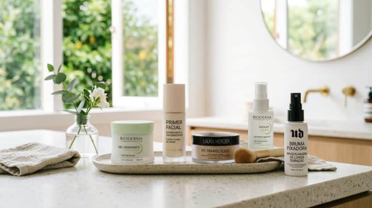 produtos de maquiagem.