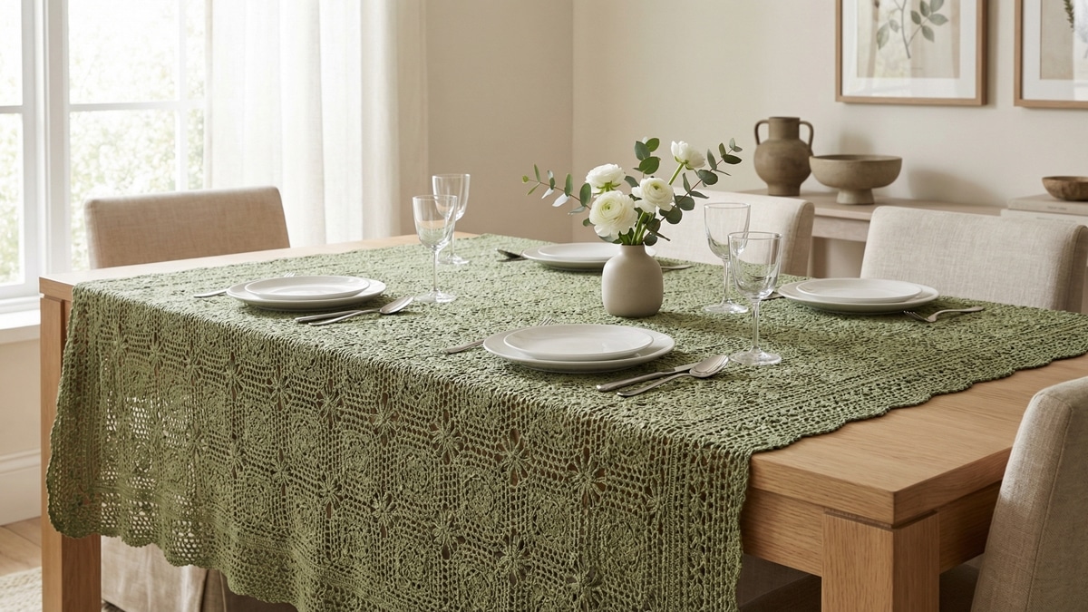 22 modelos de toalhas de mesa em crochê de luxo para você criar