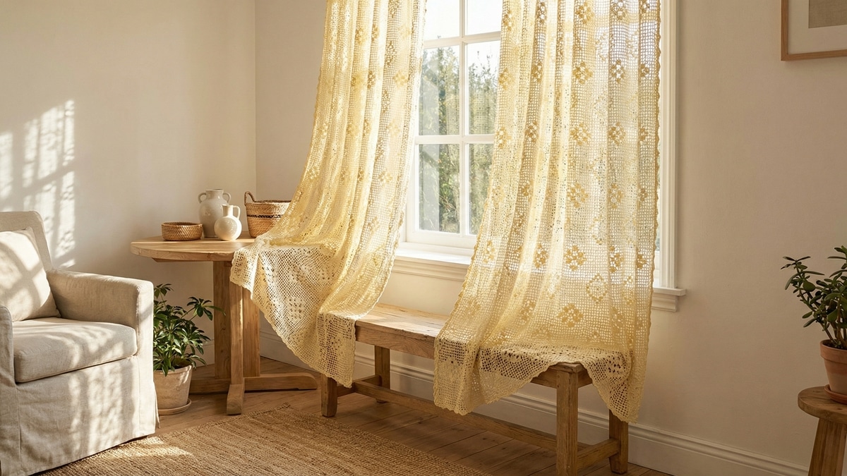 Dê um toque artesanal ao seu lar tecendo estas cortinas de crochê!