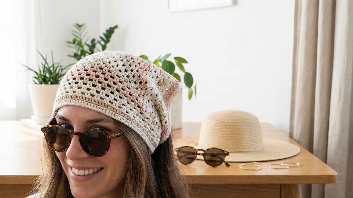 Arrase no calor com estas bandanas de crochê que são tendência de 2026!