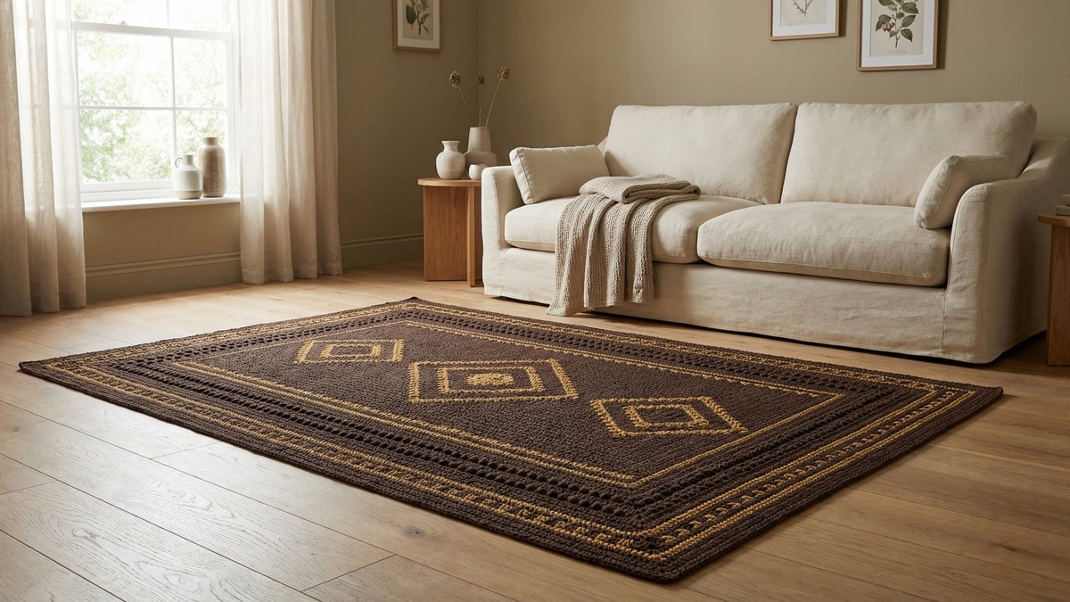 8 tapetes de crochê com gráficos para renovar seu lar com conforto