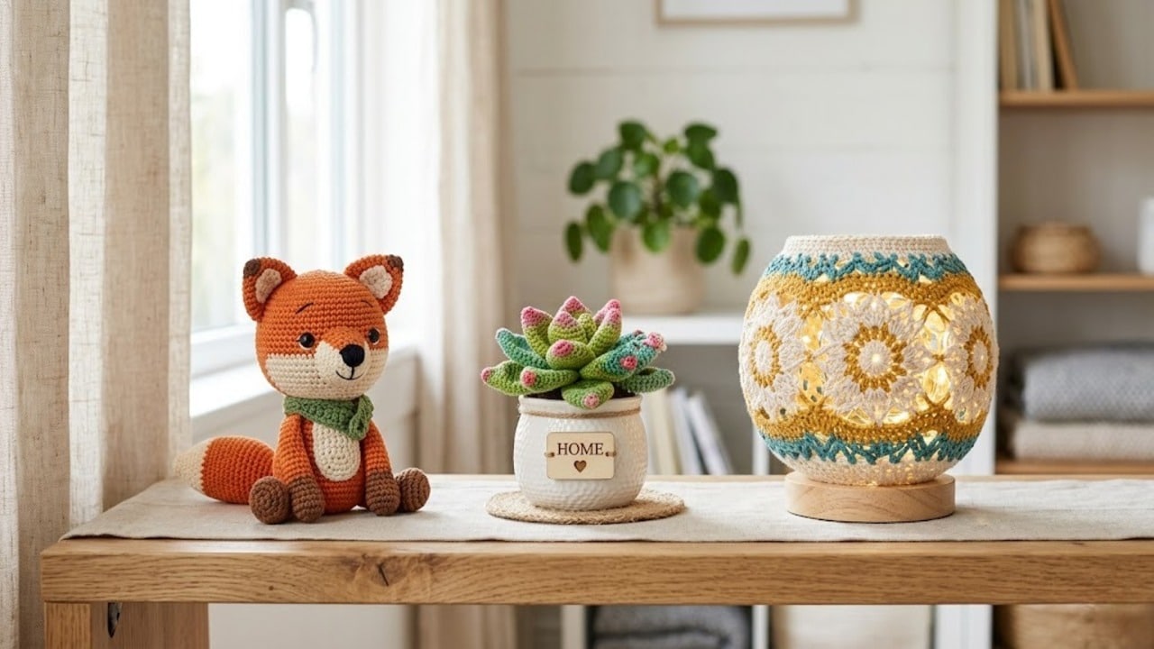 Crochê moderno: veja inspirações de acessórios e itens de decoração para sua casa