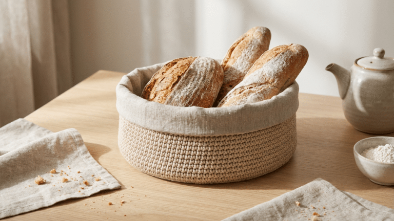 Cesto Pães Crochê