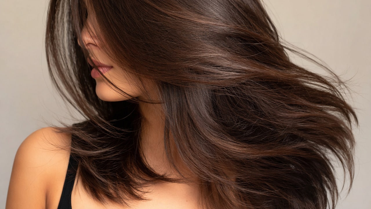 Close up no cabelo volumoso