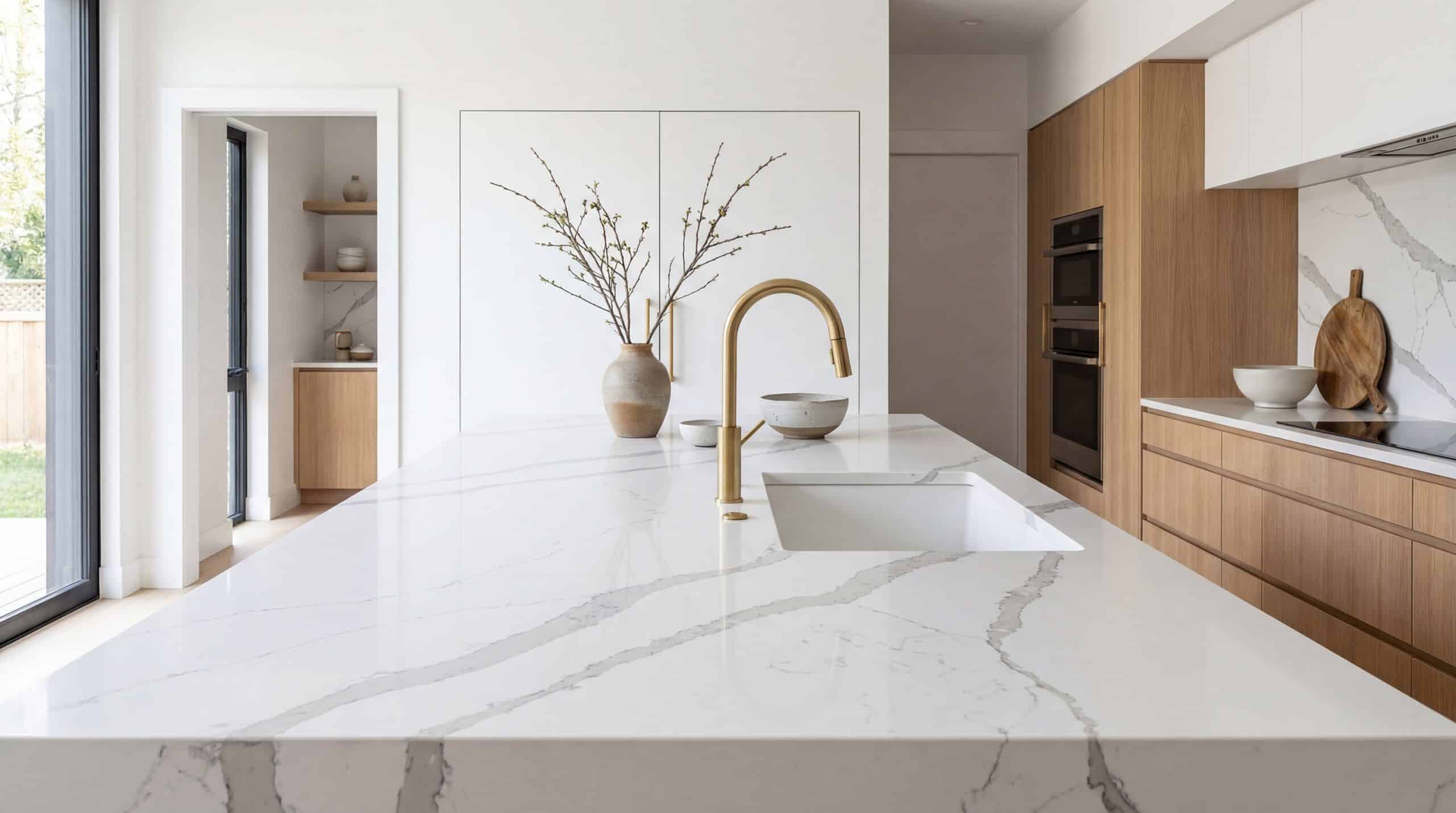 Cozinha Moderna Bancada Quartzo