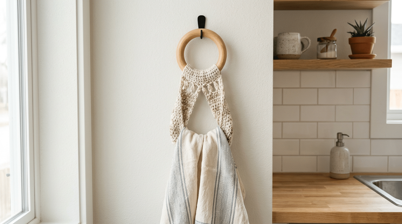Porta-pano de prato em crochê: ideias criativas para organizar a cozinha com estilo e praticidade
