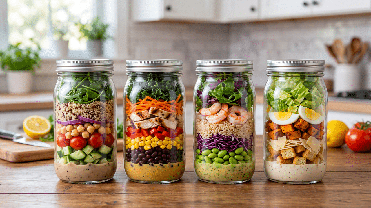 Saladas em pote
