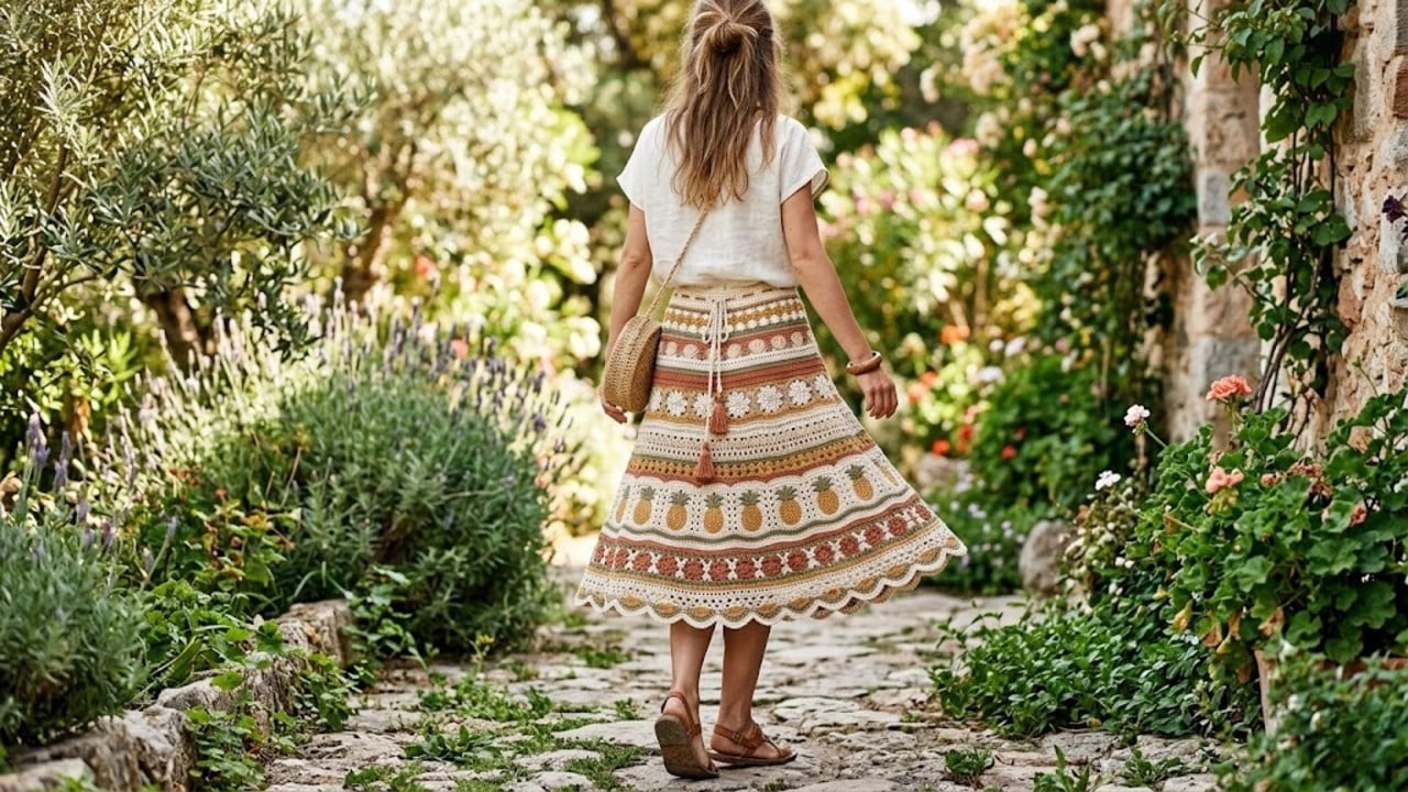 Saia de crochê: crie looks versáteis com estas inspirações de saias de crochê em 2026
