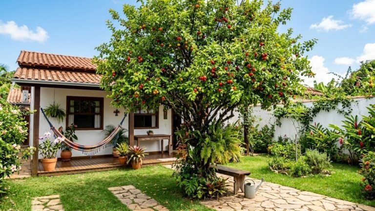 Árvore com raízes que não quebram o piso, da frutos no verão e tem alta resistência à seca