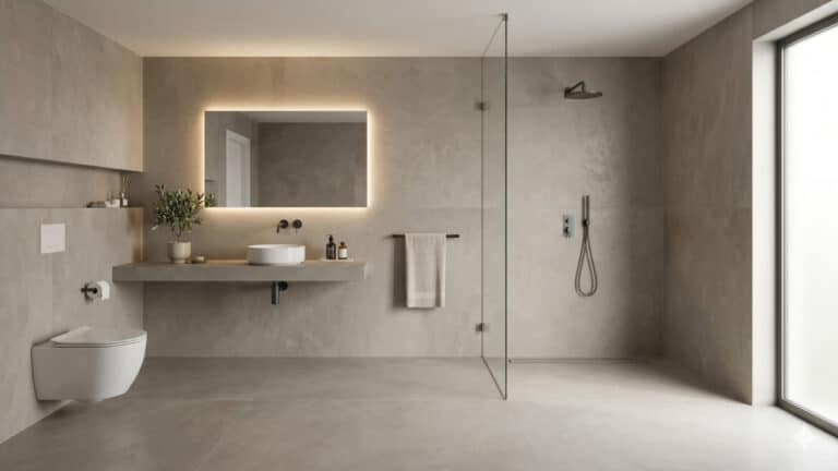 Banheiro clean em design moderno para casa