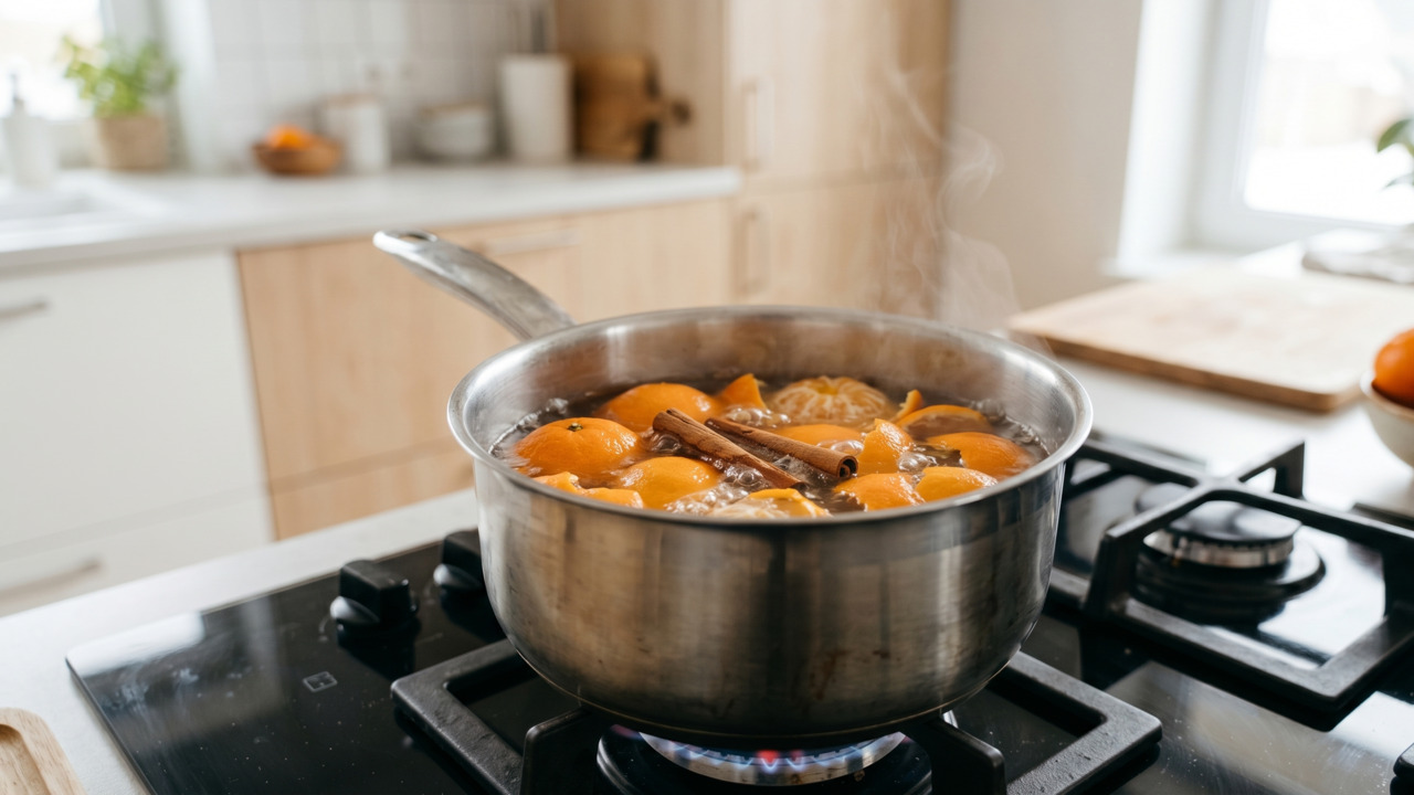 Ferva cascas de tangerina com canela e pimenta: o truque natural que perfuma toda a casa