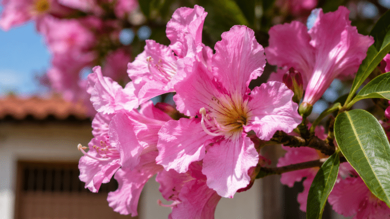 Flores da árvore Rosedá