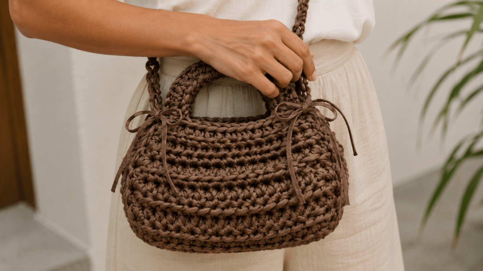 A bolsa de crochê é atemporal e combina com qualquer estilo