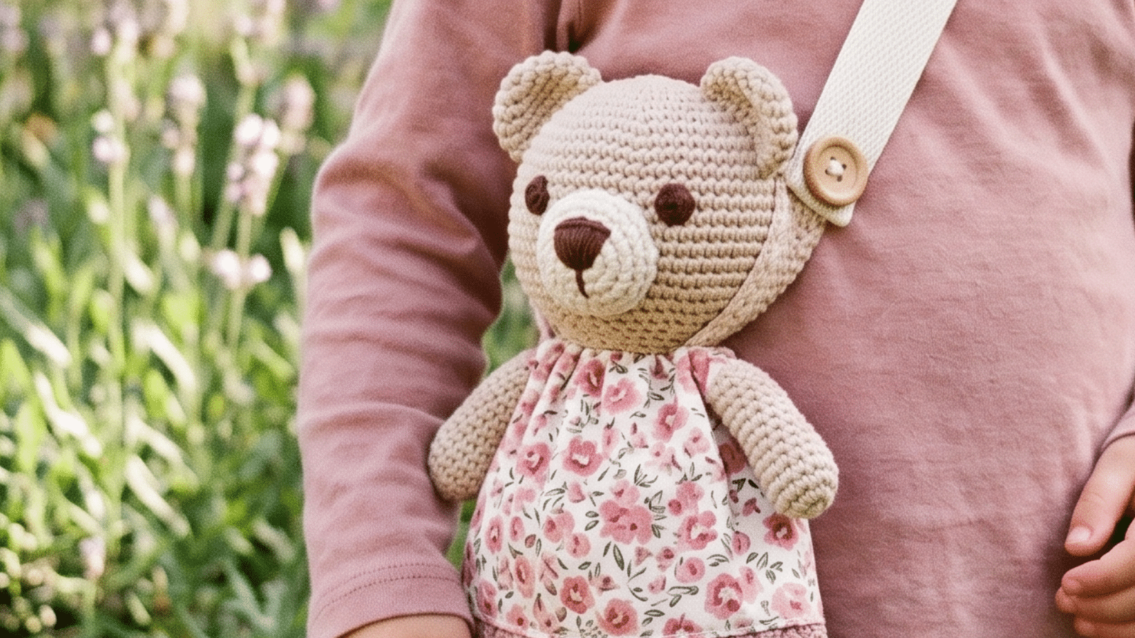 Bolsa de urso feito de crochê