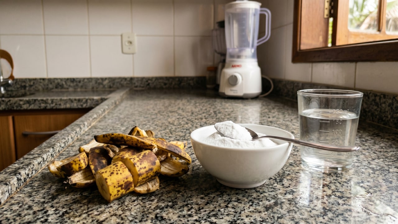 Ingredientes para fazer a mistura milagrosa para plantas