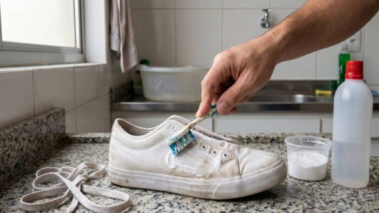 Limpeza de tênis branco em casa com poucos ingredientes