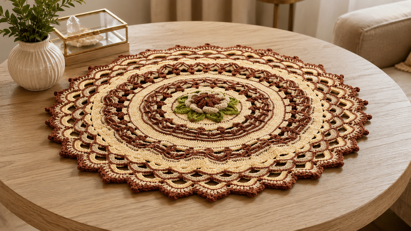 Centro de Mesa Duna transforma flores, folhas e contas em uma peça sofisticada