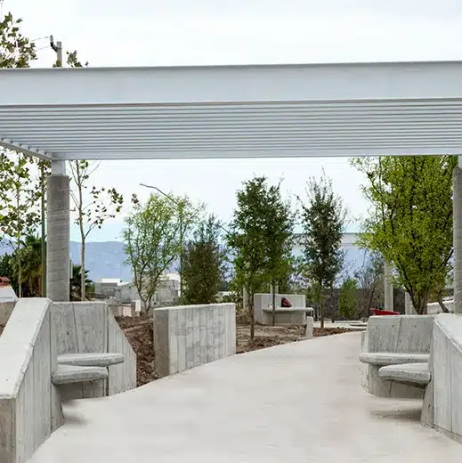 Pérgolas con bancas