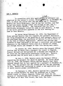 Page from Hurwitz's FBI file